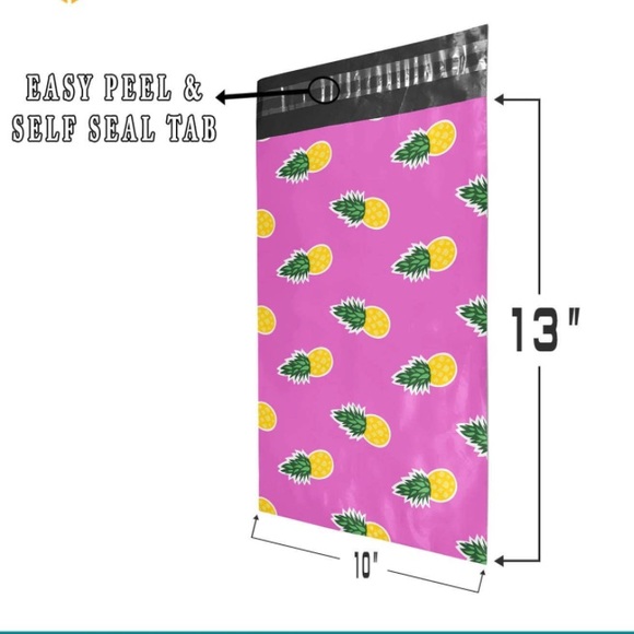 25 pineapple poly mailers (10x13) - Picture 2 of 5